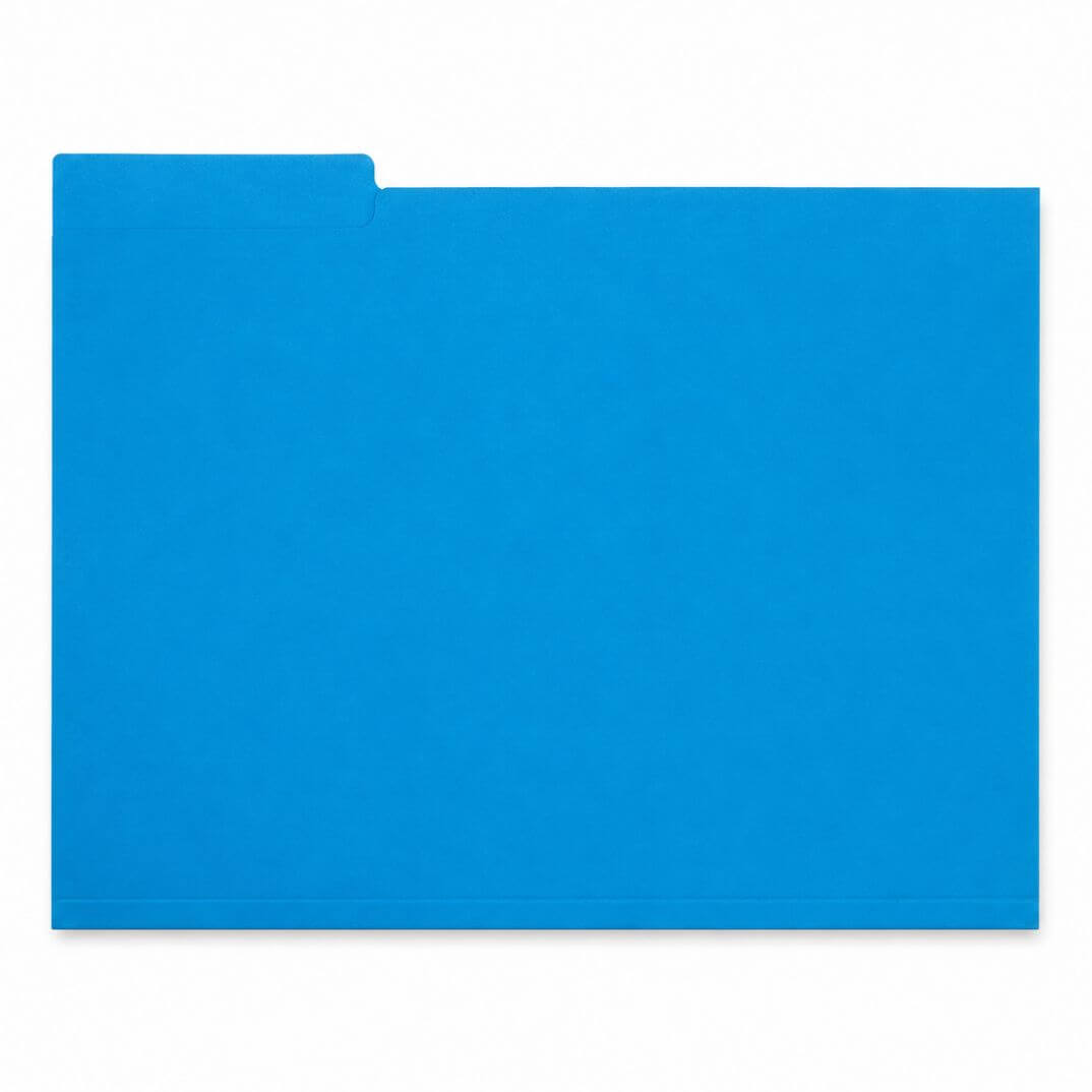 Pack 50 subcarpetes A4 blau turquesa pestanya lat