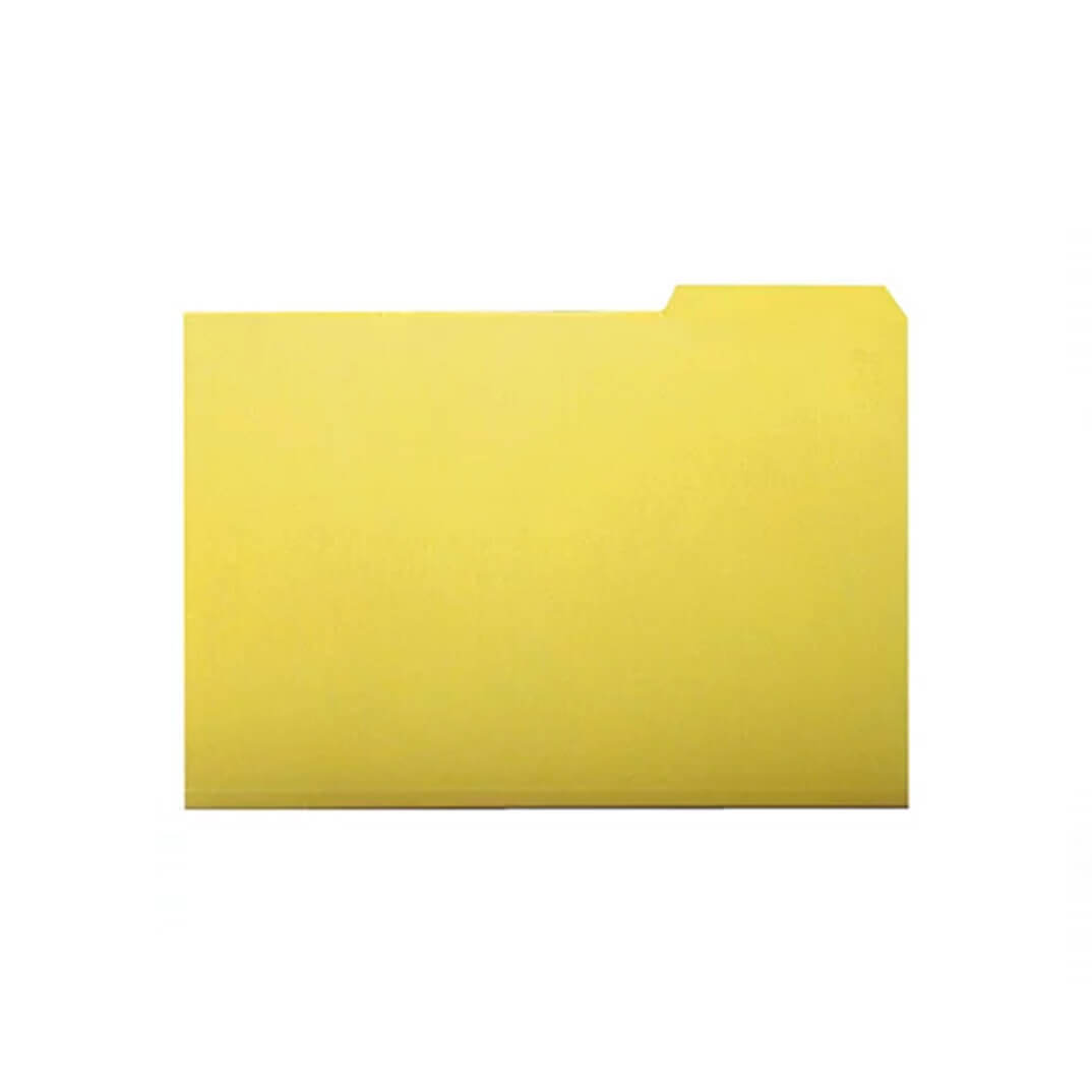 Pack 50 subcarpetes A4 240g groga pestanya lat.