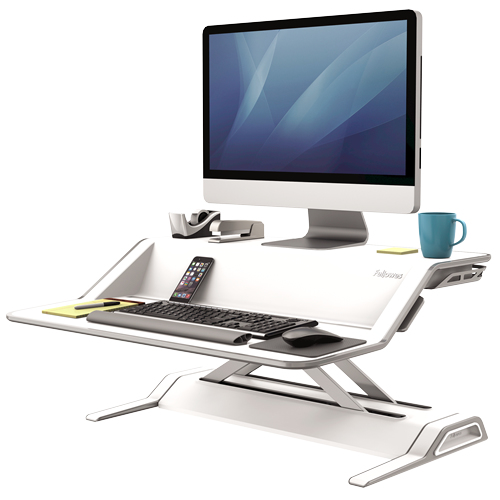 Estació de treball Sit-Stand Lotus blanca