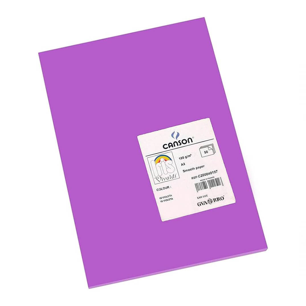 Cartulina Iris A3 185g violeta (pack 50)