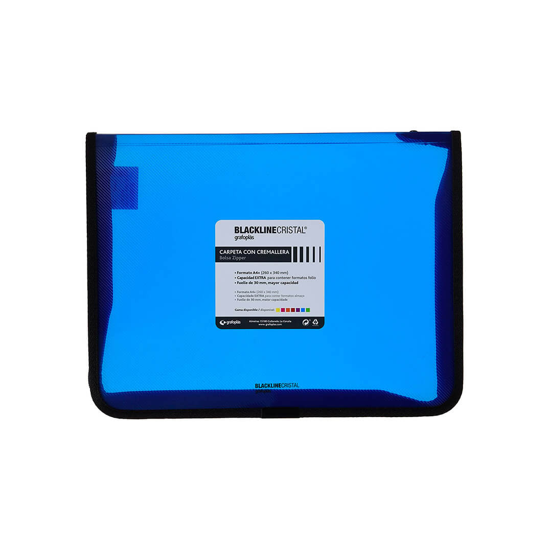 Carpeta con cremallera Blackline