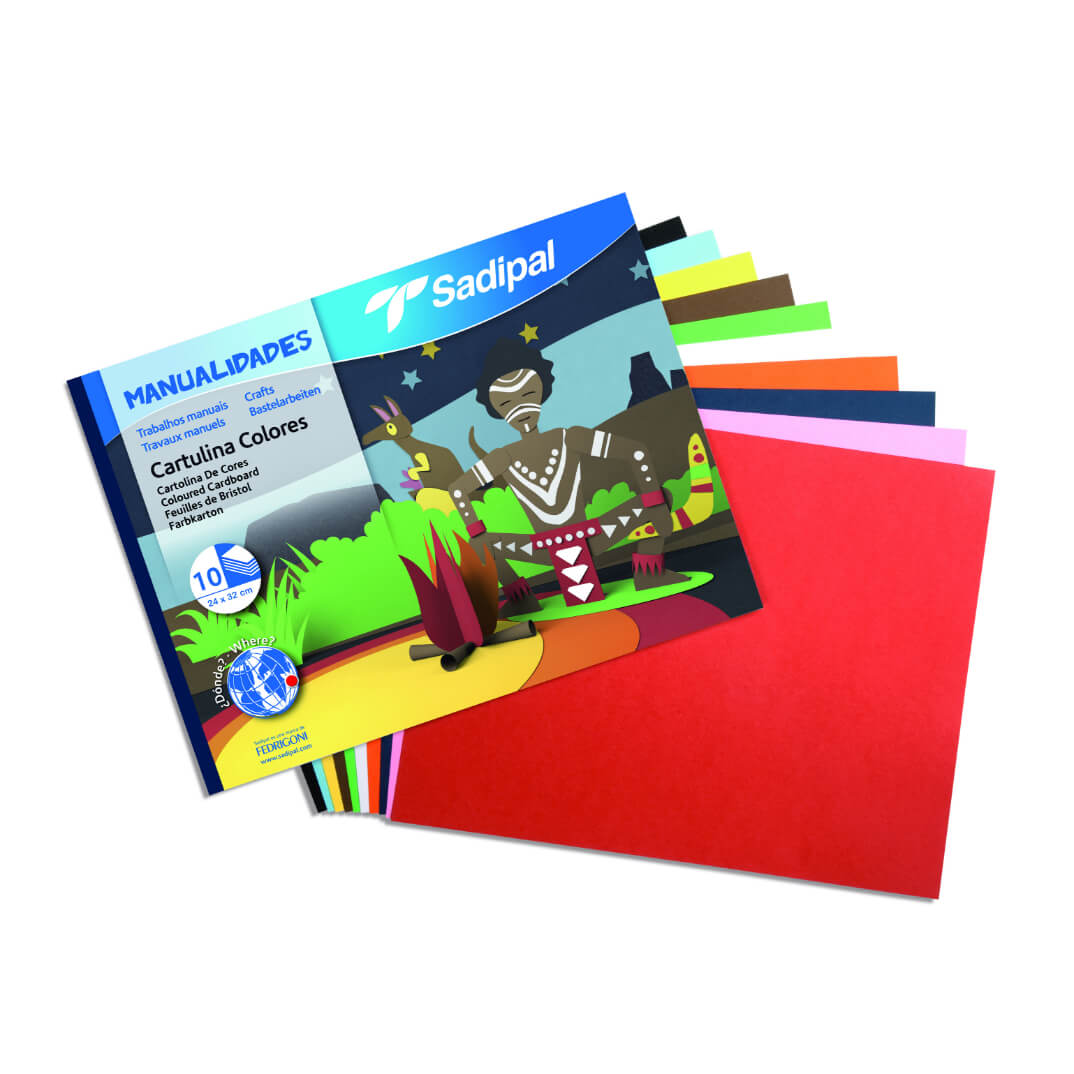 Bloc cartolina colors variats (10 fulls)