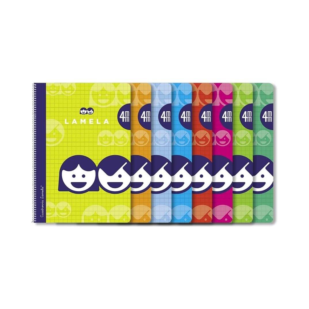Cuaderno Cubierta Básica Cuarto 4mm color surtido