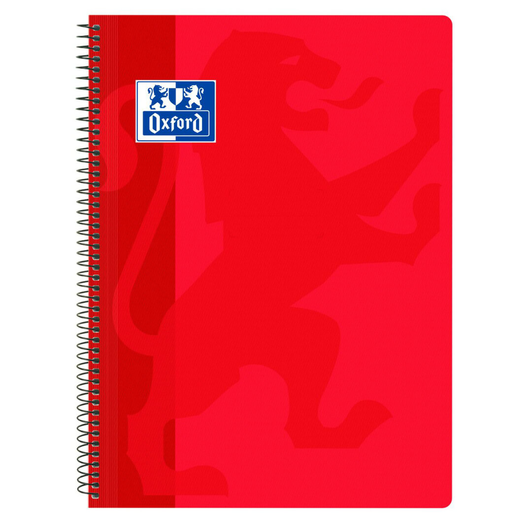 Cuaderno Oxford Classic tapas plástico rojo