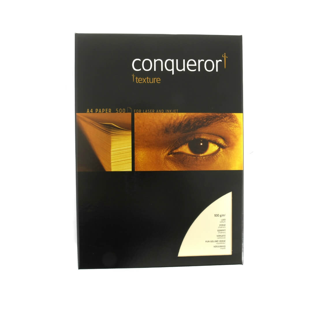 Paquete papel Conqueror A4 100g verjurado marfil