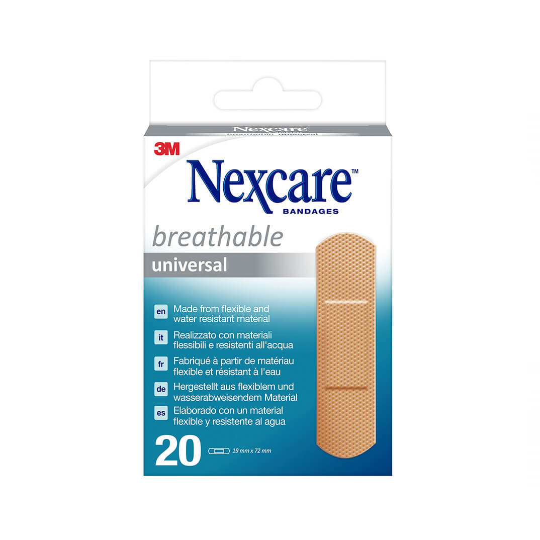 Paquete 20 tiras Nexcare universal 19x72