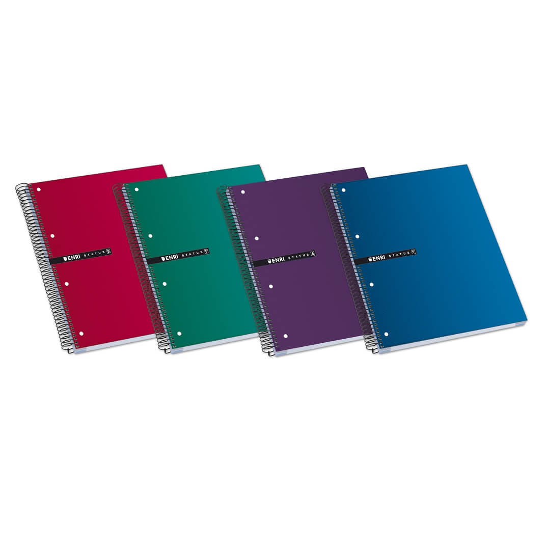 Cuaderno A4 Enri Status liso tapa extradura 160h