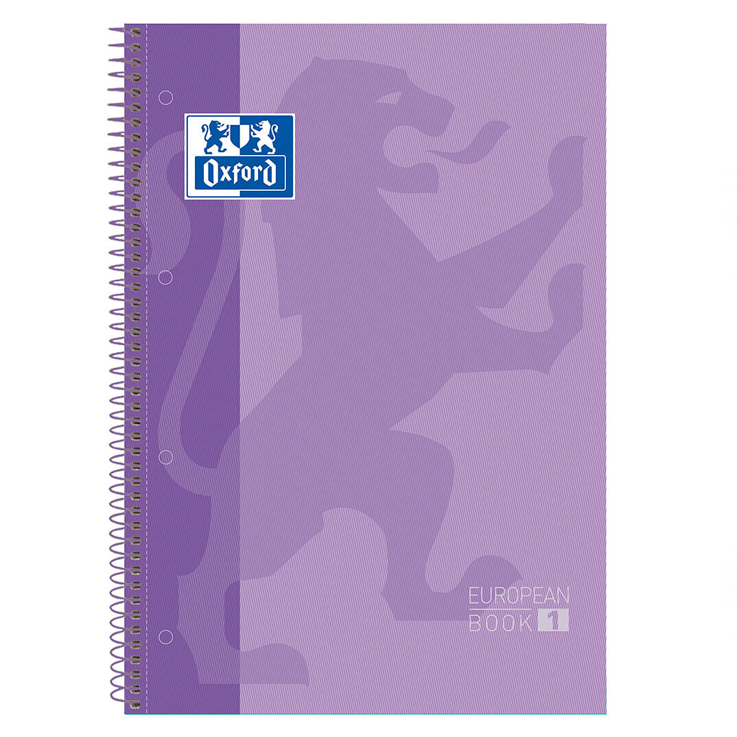 Cuaderno Oxford European A4 C5 malva 80 hojas