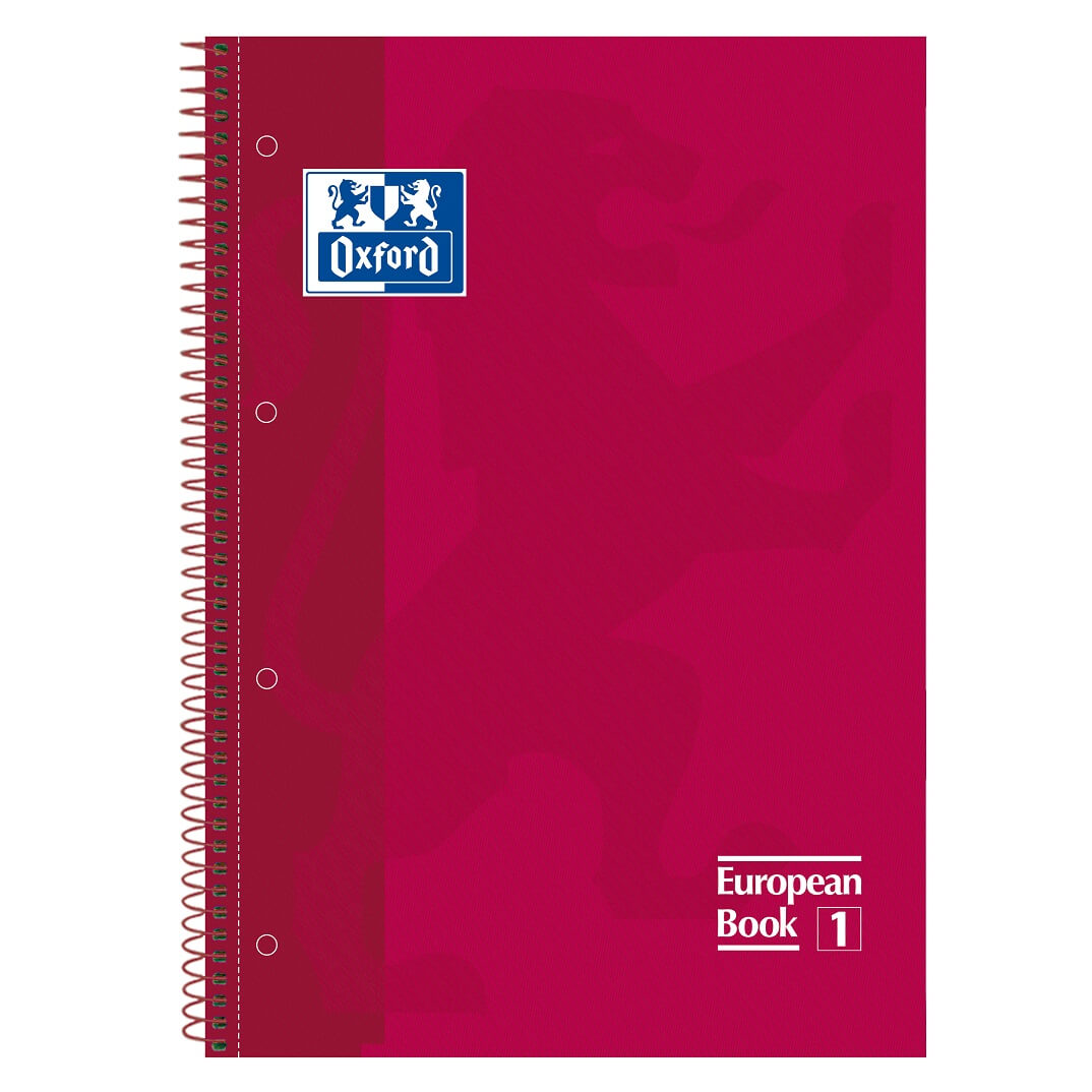 Cuaderno Oxford European A4 C5 rojo 80 hojas