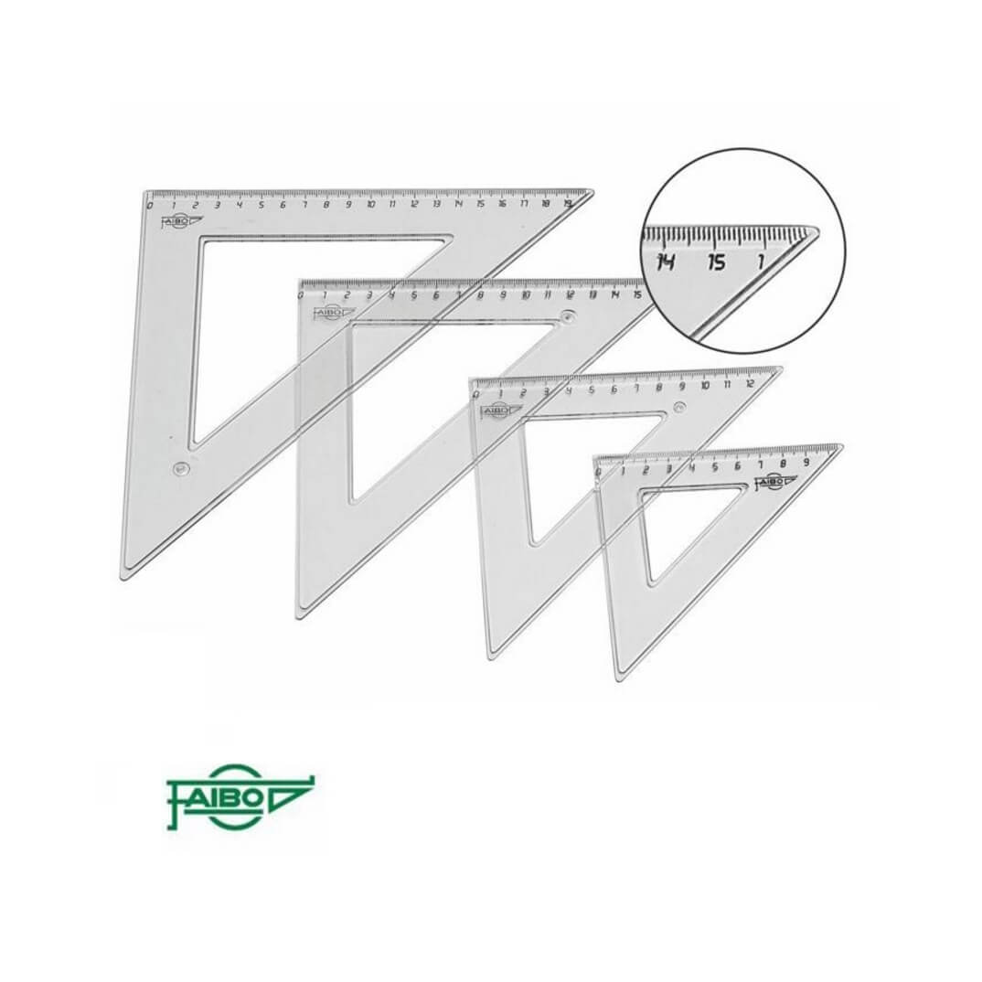 Escaire transparent 20cm