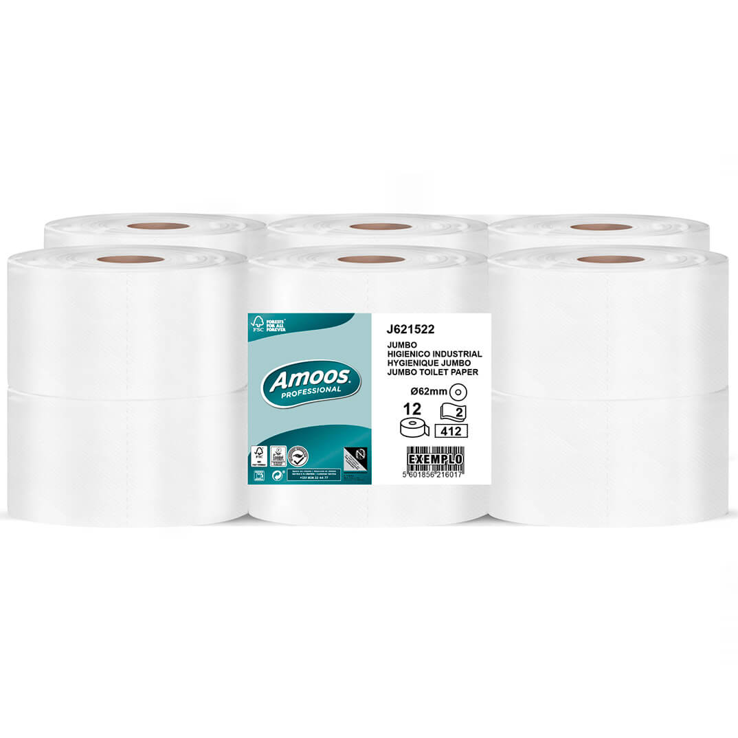 Rollo papel higiénico jumbo 2hojas 150m