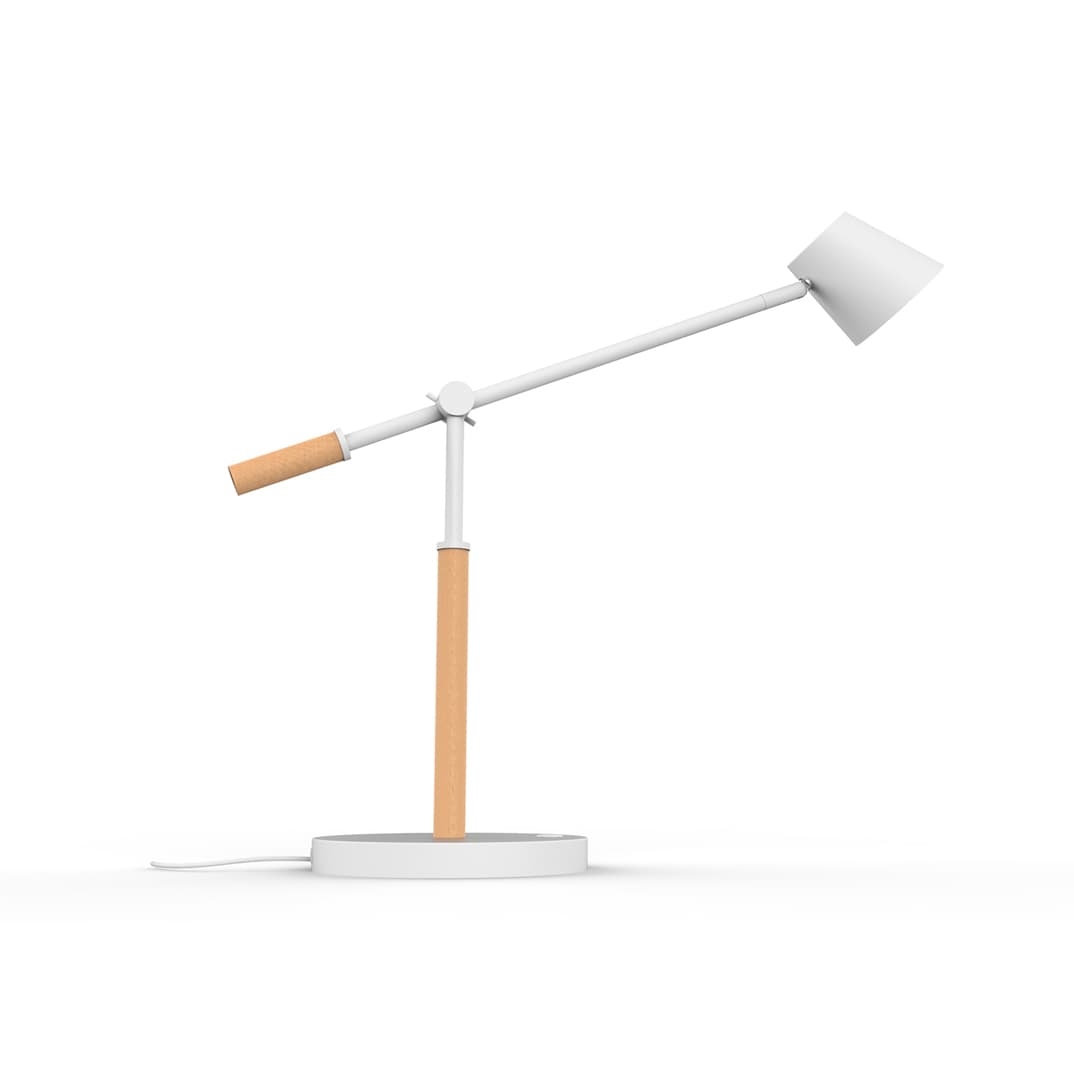 Lámpara de escritorio Led Vicky blanco / madera