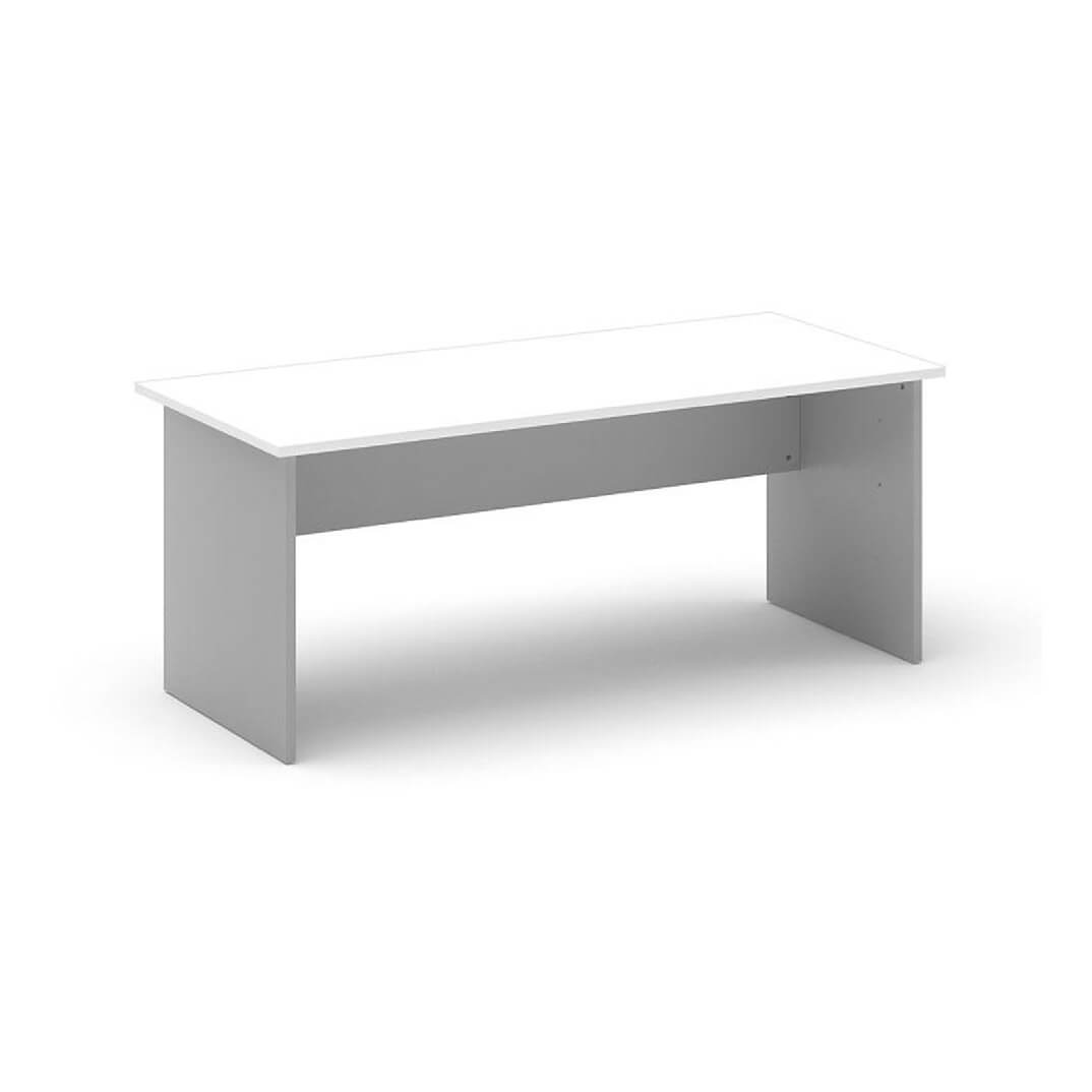 Mesa operativa color plata/blanco TONO T3 120x80
