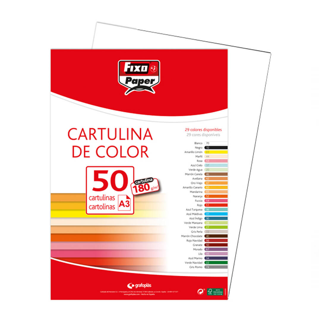 Cartolina Fixo A3 180g blanc (pack 50)