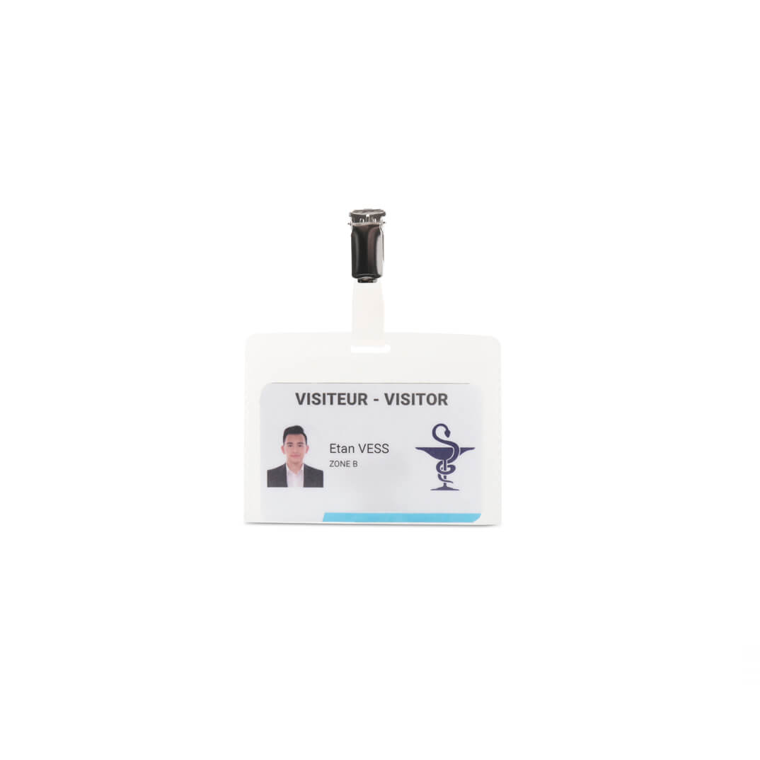 Pack 25 identificadores de visita 95x75mm