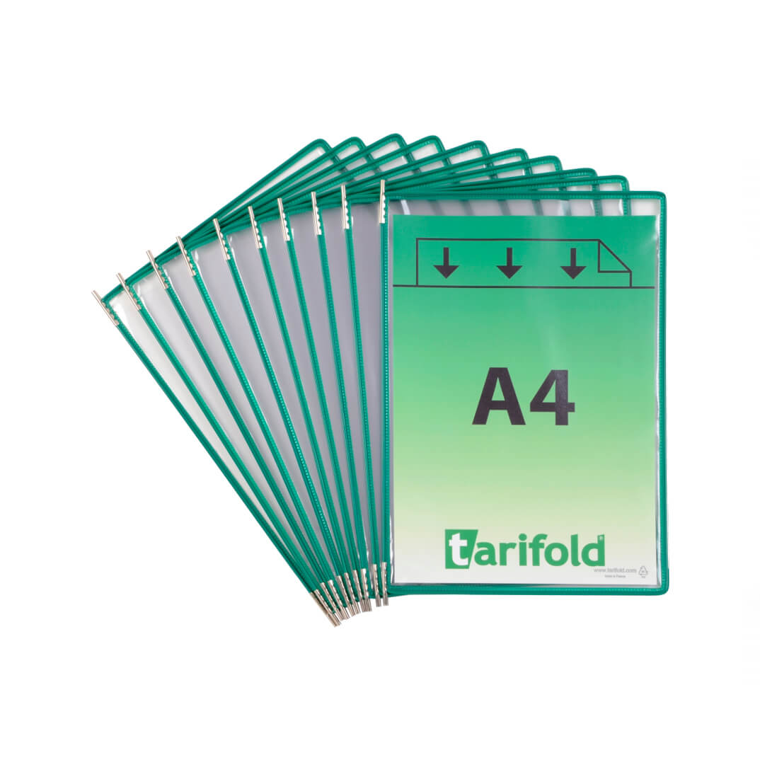 Paquete 10 fundas clasificador Tarifold verde