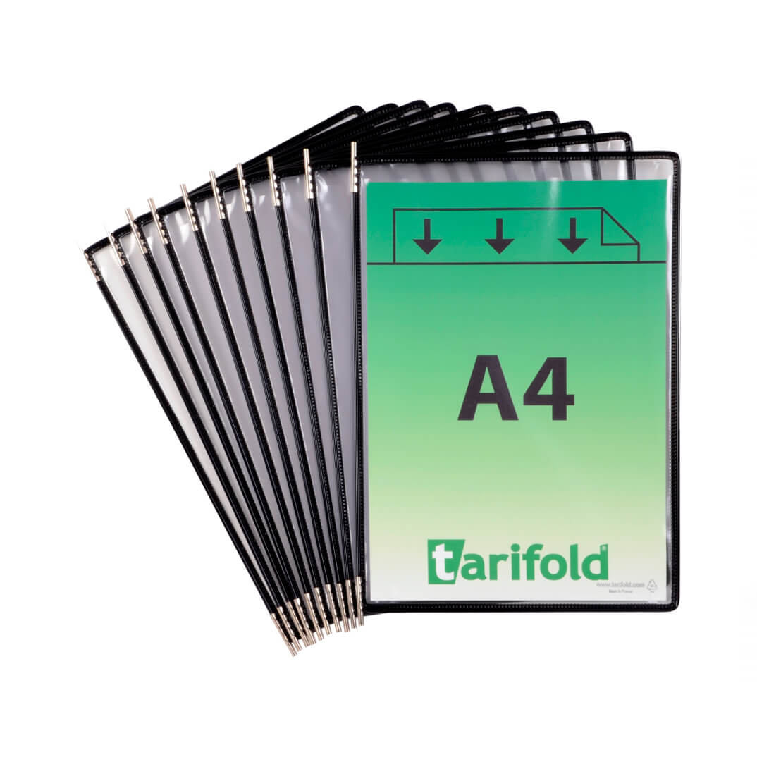 Paquet 10 fundes classificador Tarifold negres