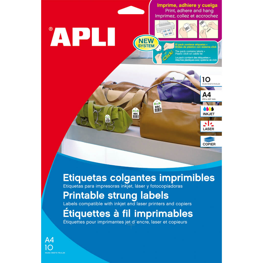 Etiquetas colgantes 28x43mm