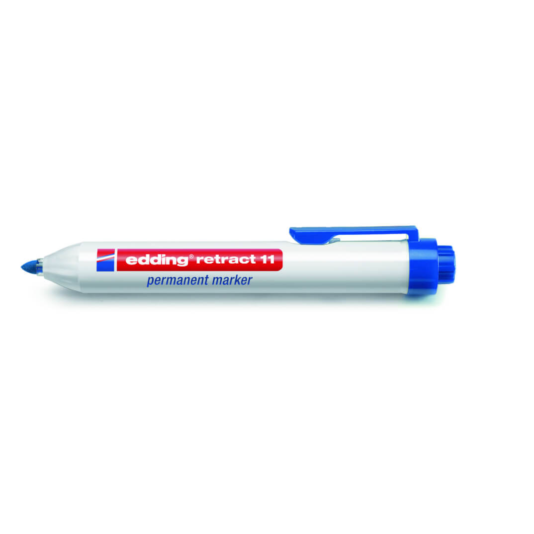 Rotulador edding retráctil 11 azul