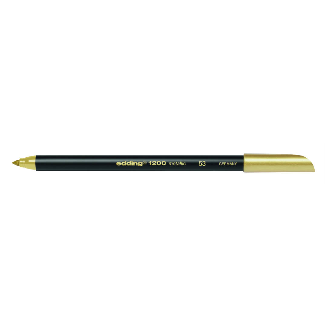 Rotulador edding 1200 metálico dorado