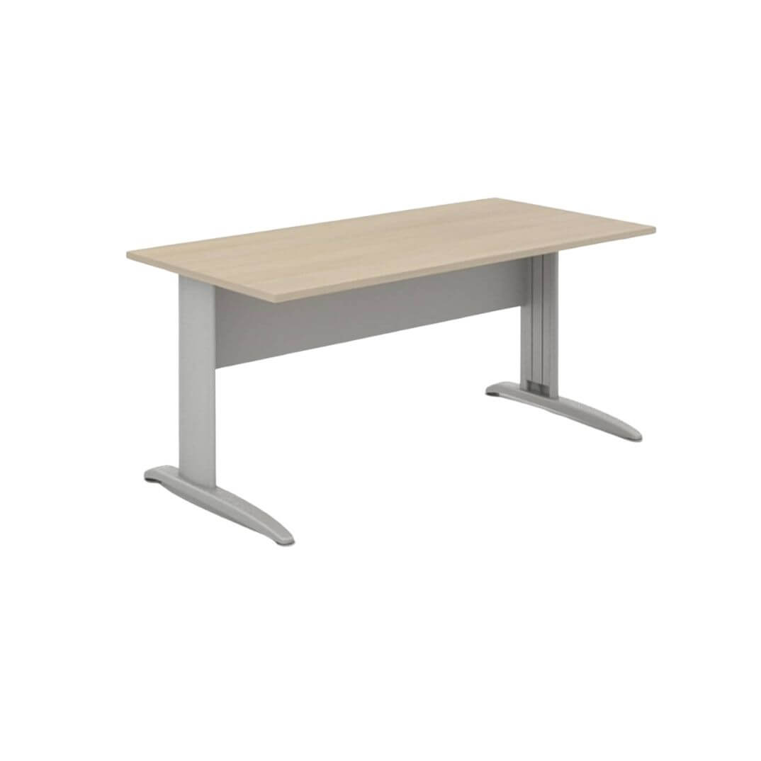 Mesa operativa color plata/haya TONO T2 180x80