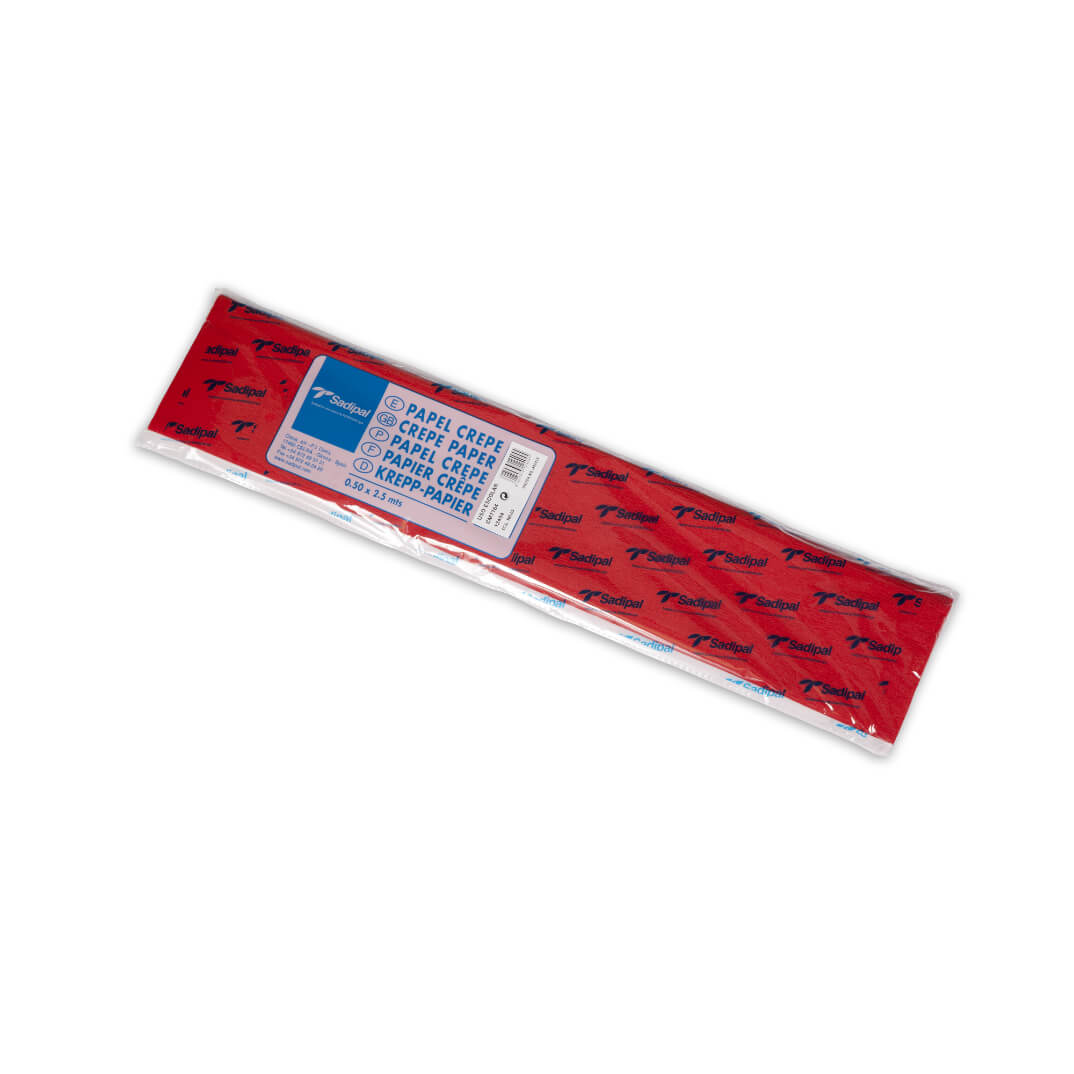 Rollo papel crepe rojo 50 x 250cm