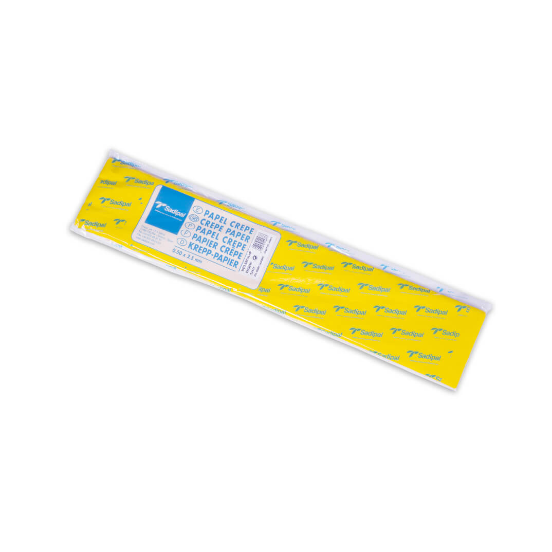 Rollo papel crepe amarillo 50 x 250cm