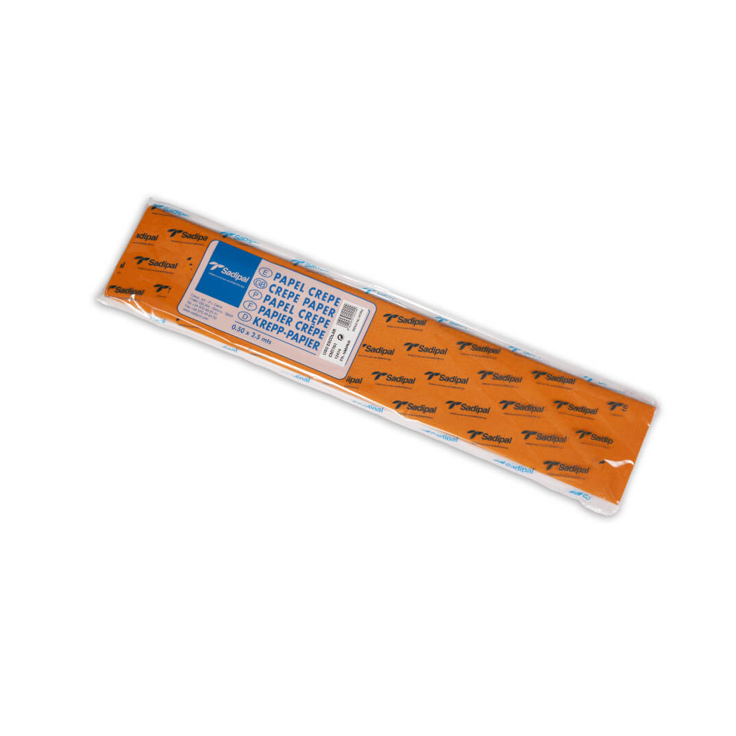 Rollo papel crepe naranja 50 x 250cm