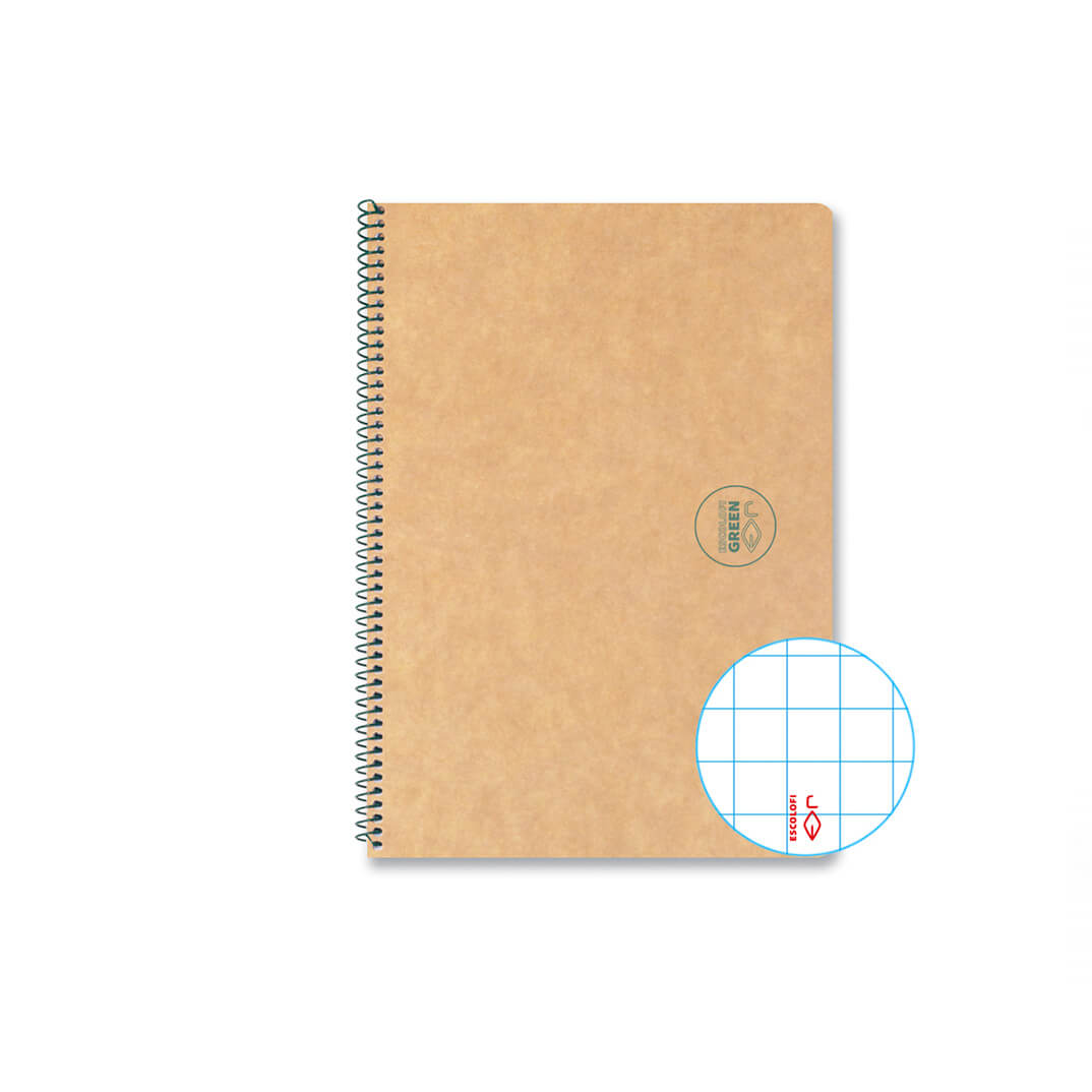 Cuaderno espiral A5 reciclado C5 100 hojas