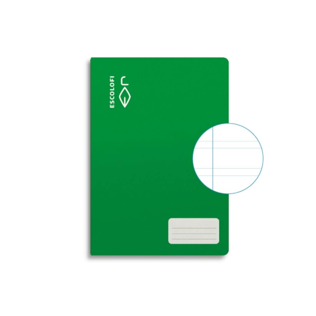Libreta Escolofi A4 liso 32 hojas 70g verde