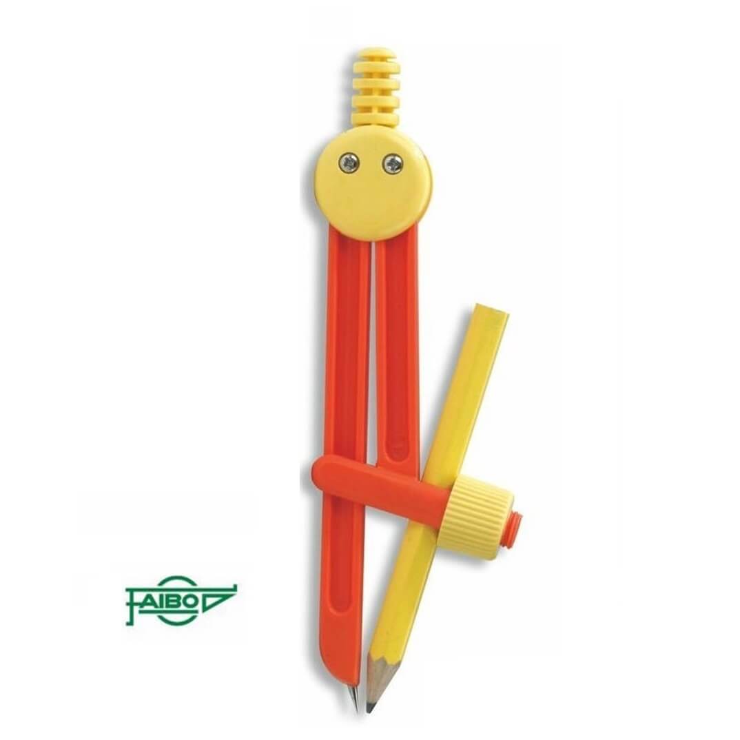 Compás escolar Faibo con adaptador + lápiz grafito