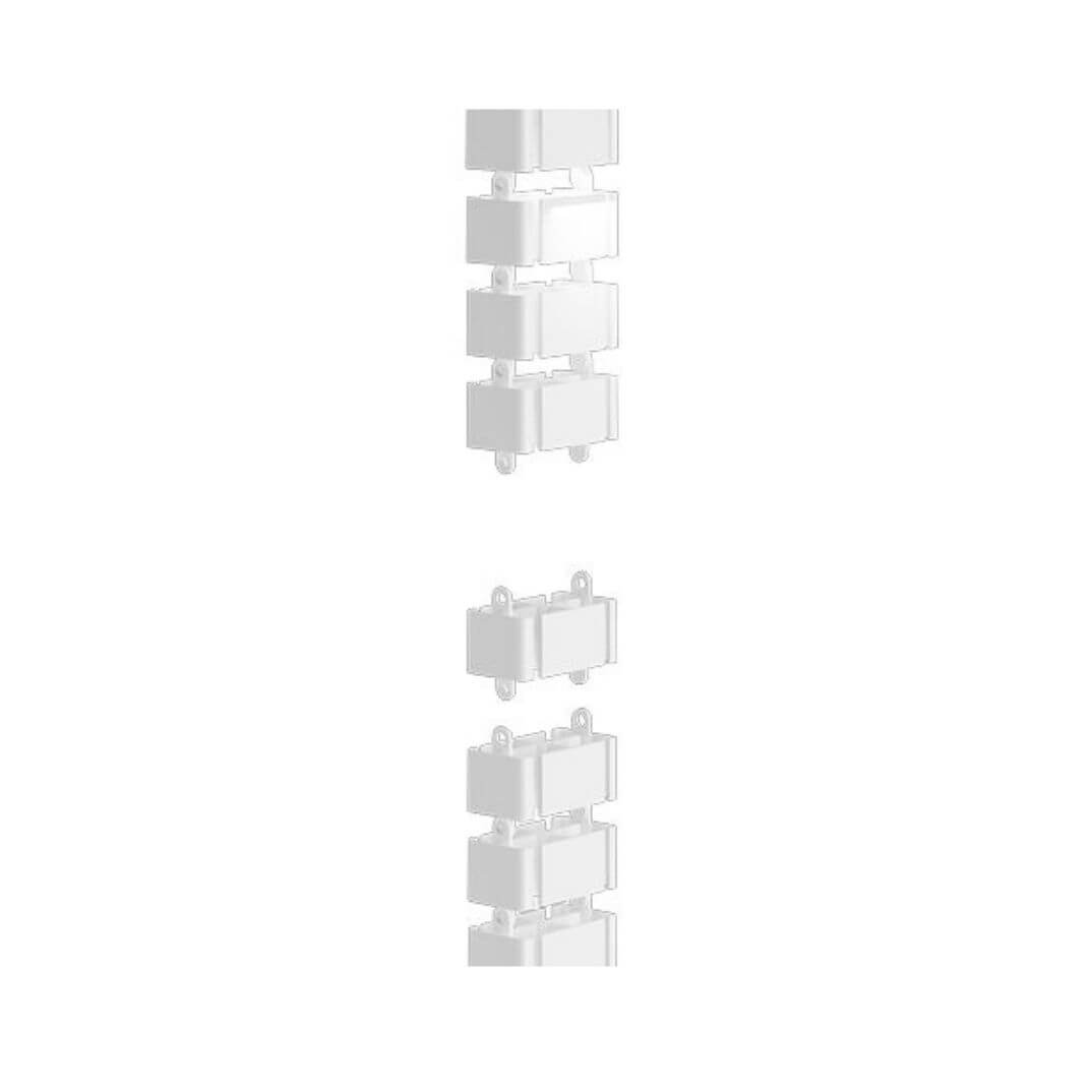 Pasacables vértebra blanco