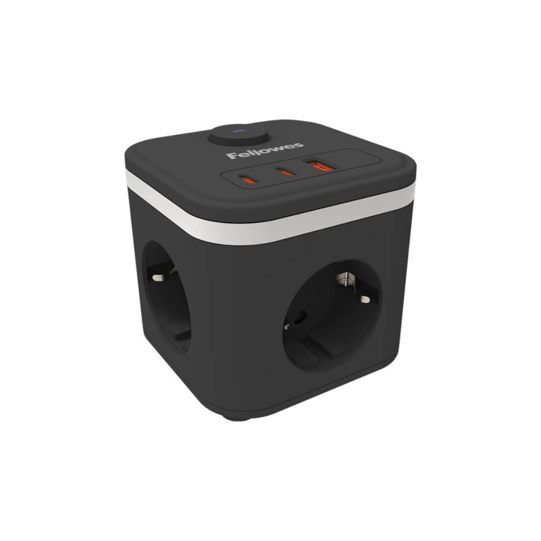 Cubo multienchufe Negro Fellowes