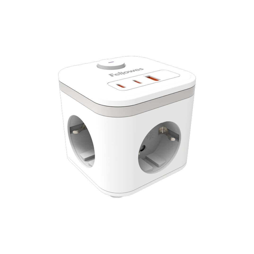 Cubo multienchufe Ampra Blanco Fellowes