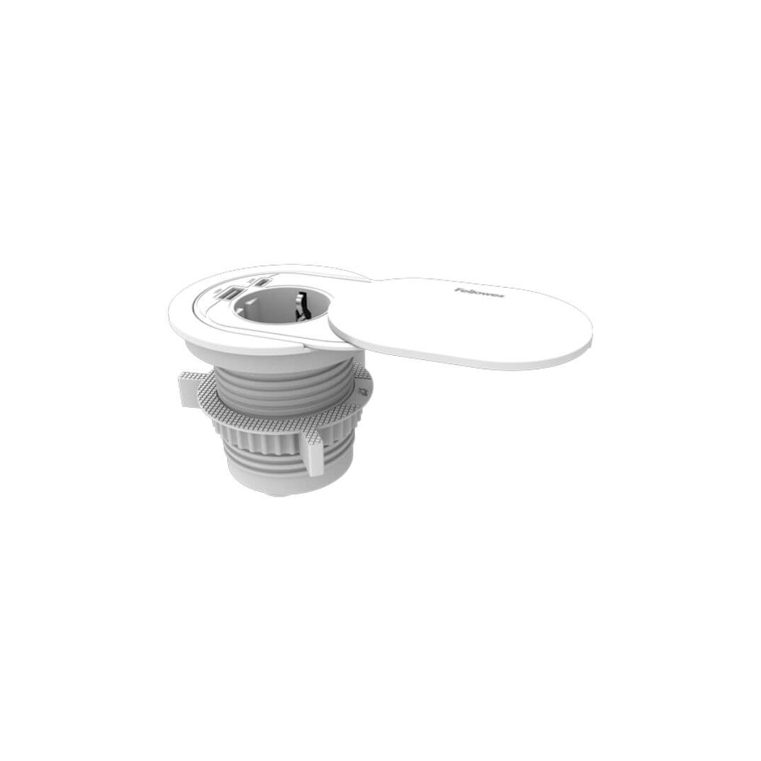 Toma empotrable con USB blanco Fellowes