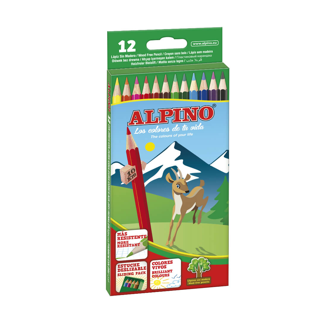 Caja 12 lápices Alpino colores surtidos