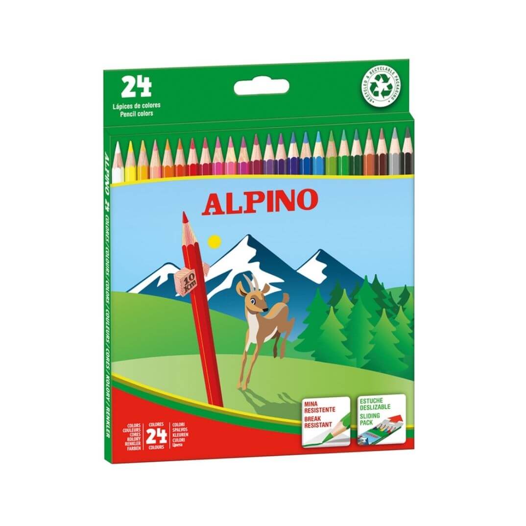 Caixa 24 llapis Alpino colors assortits