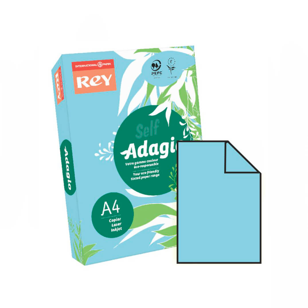 Paquete papel Adagio A4 80g azul pastel (celeste)