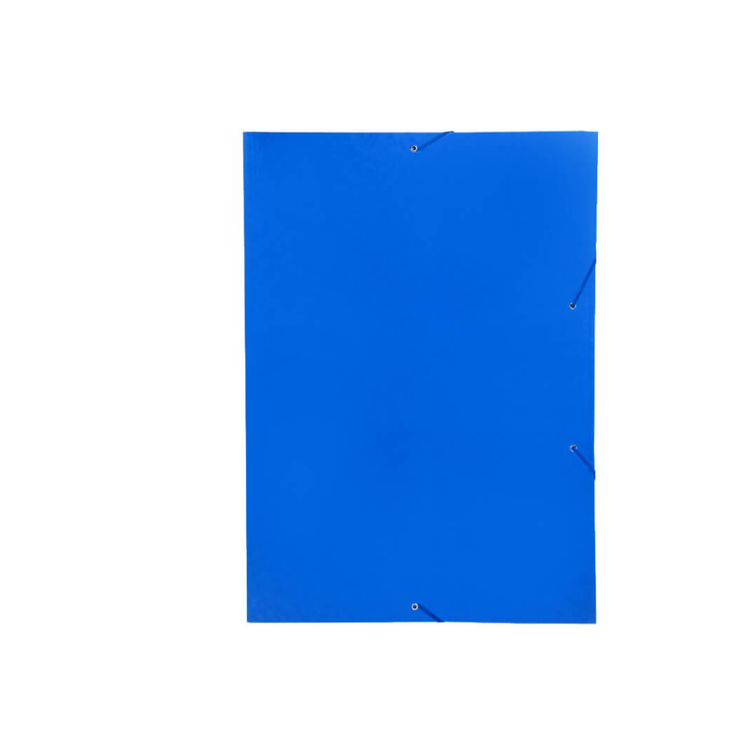 Carpeta gomas Folio solapas azul