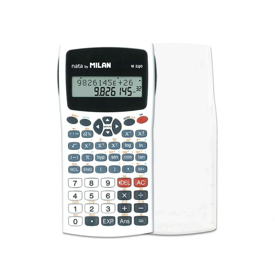 Calculadora científica Milan M240 blanca