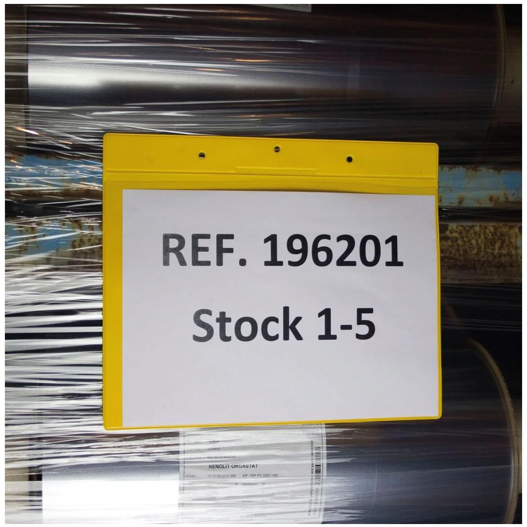 Pack de 10 bolsas-sobres identificación pallets