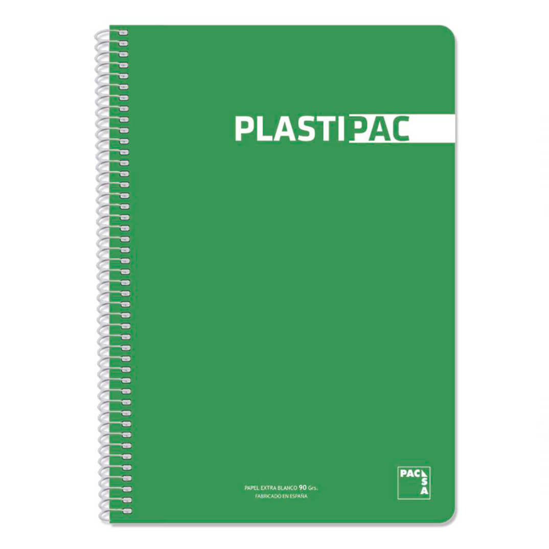 Cuaderno Plastipac Folio C4 80 hojas verde