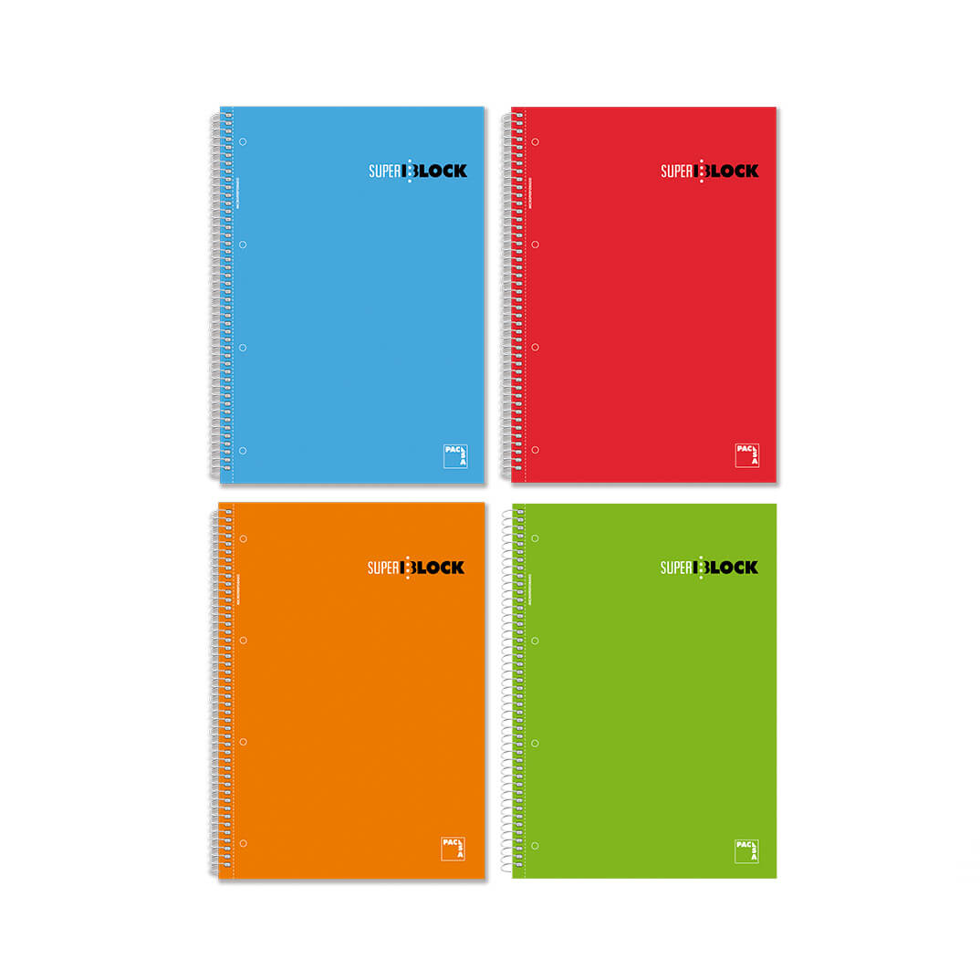 Cuaderno superblock A4 C5 microperforado 160 hojas