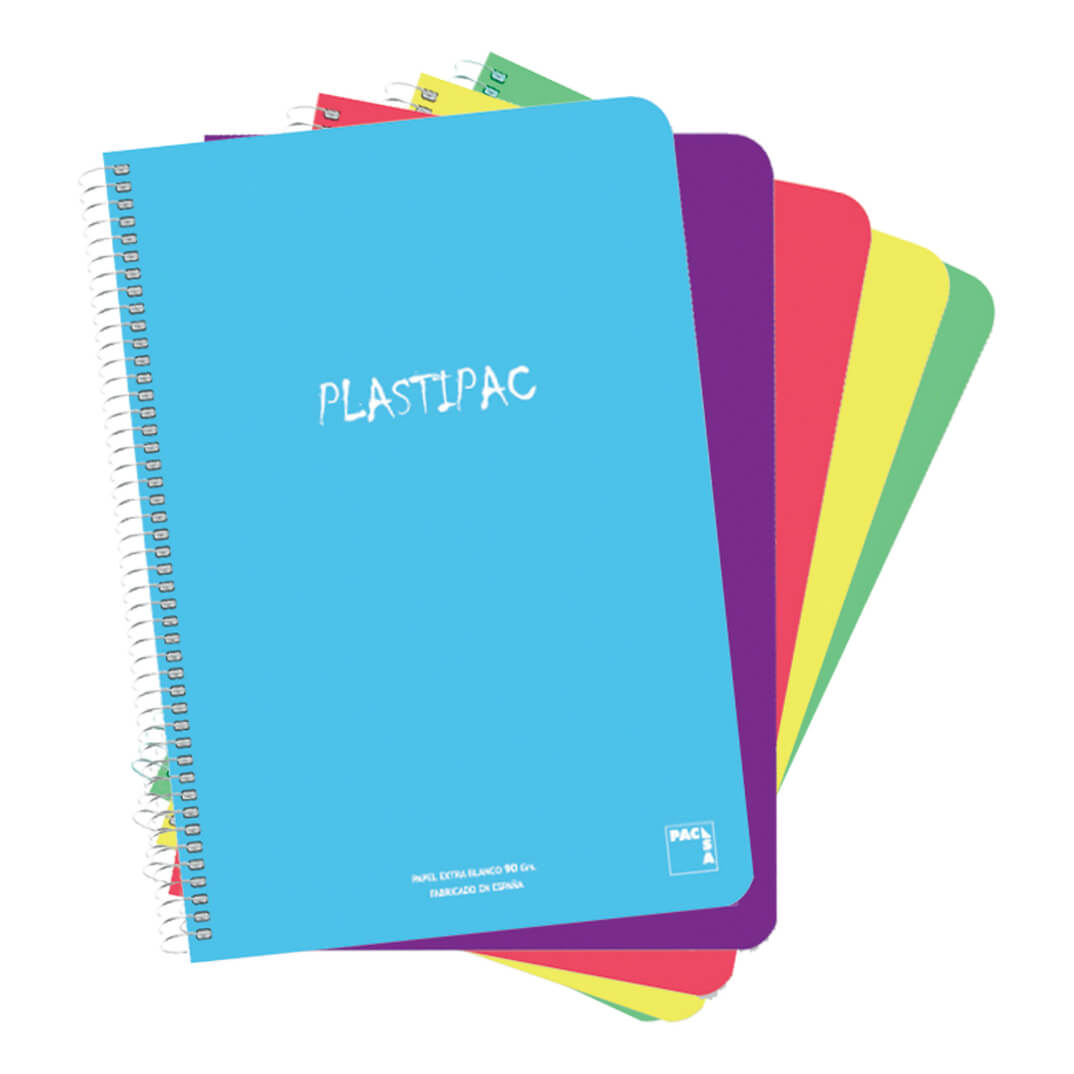 Cuaderno Plastipac Folio 90g C5 colores surtidos