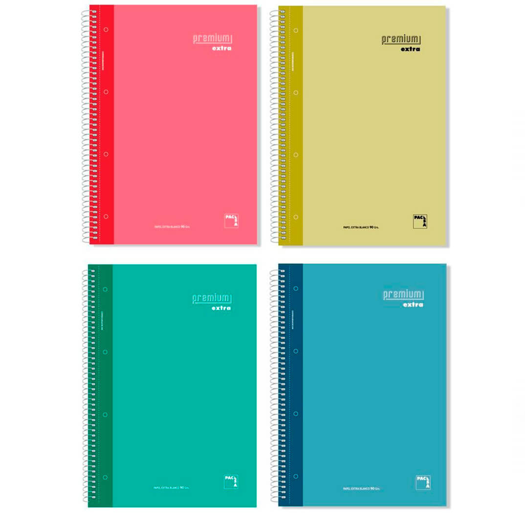 Quadern A4 C5 90g colors variats 120 fulls