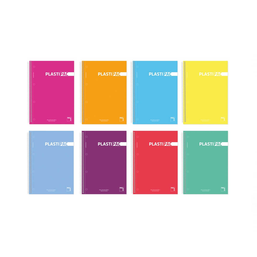 Cuaderno Plastipac A4 90g C5 colores surtidos