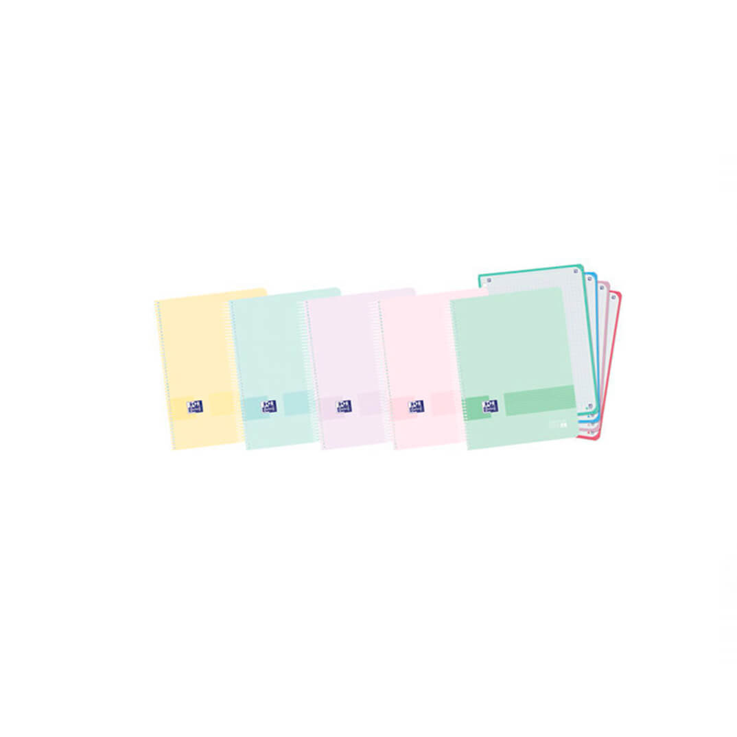 Cuaderno Oxford A5 European4 Live&Go surt. pastel