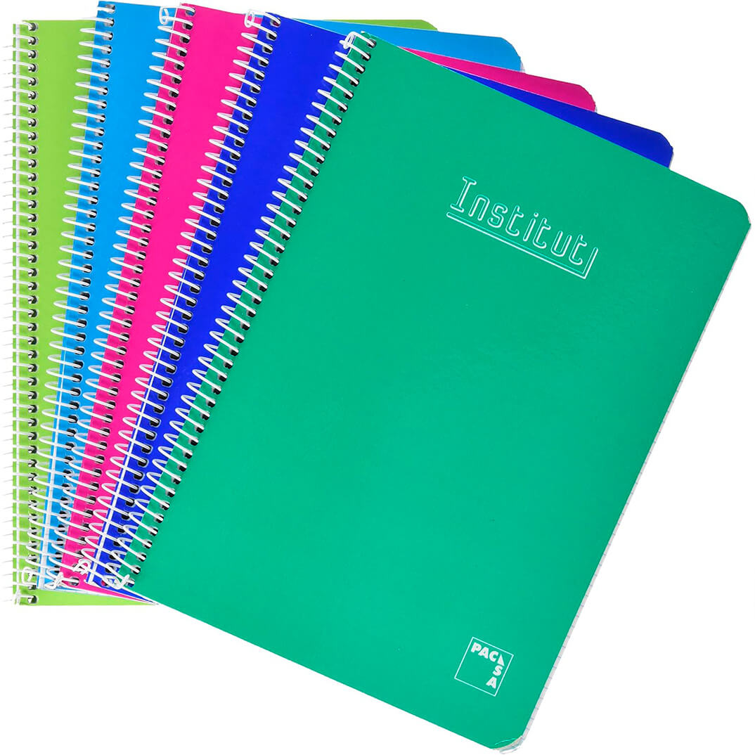 Cuaderno Pacsa 1/4 C4 80 hojas colores surtidos