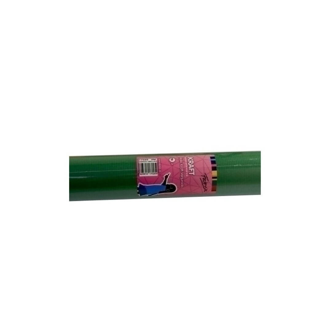 Rotlle paper kraft verd fosc 1x25 m