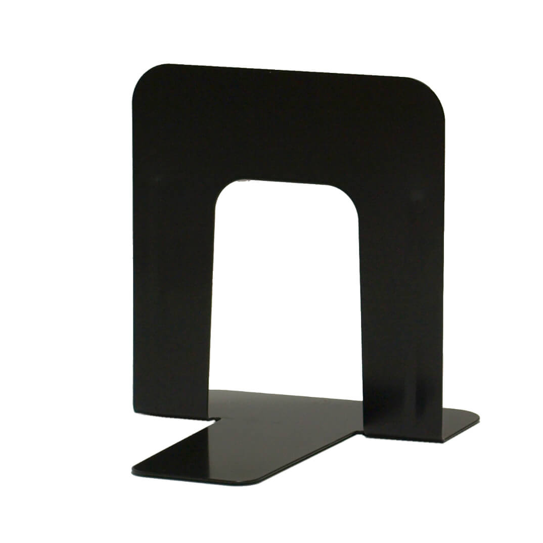 Juego de 2 apoyalibros metálico negro 127x120x130